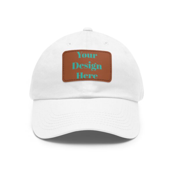 Personalized Leather Patch Dad Hat - Custom Gift for Father's Day, Everyday Style, Casual Accessory, Unique Dad Hats, Trendy Cap