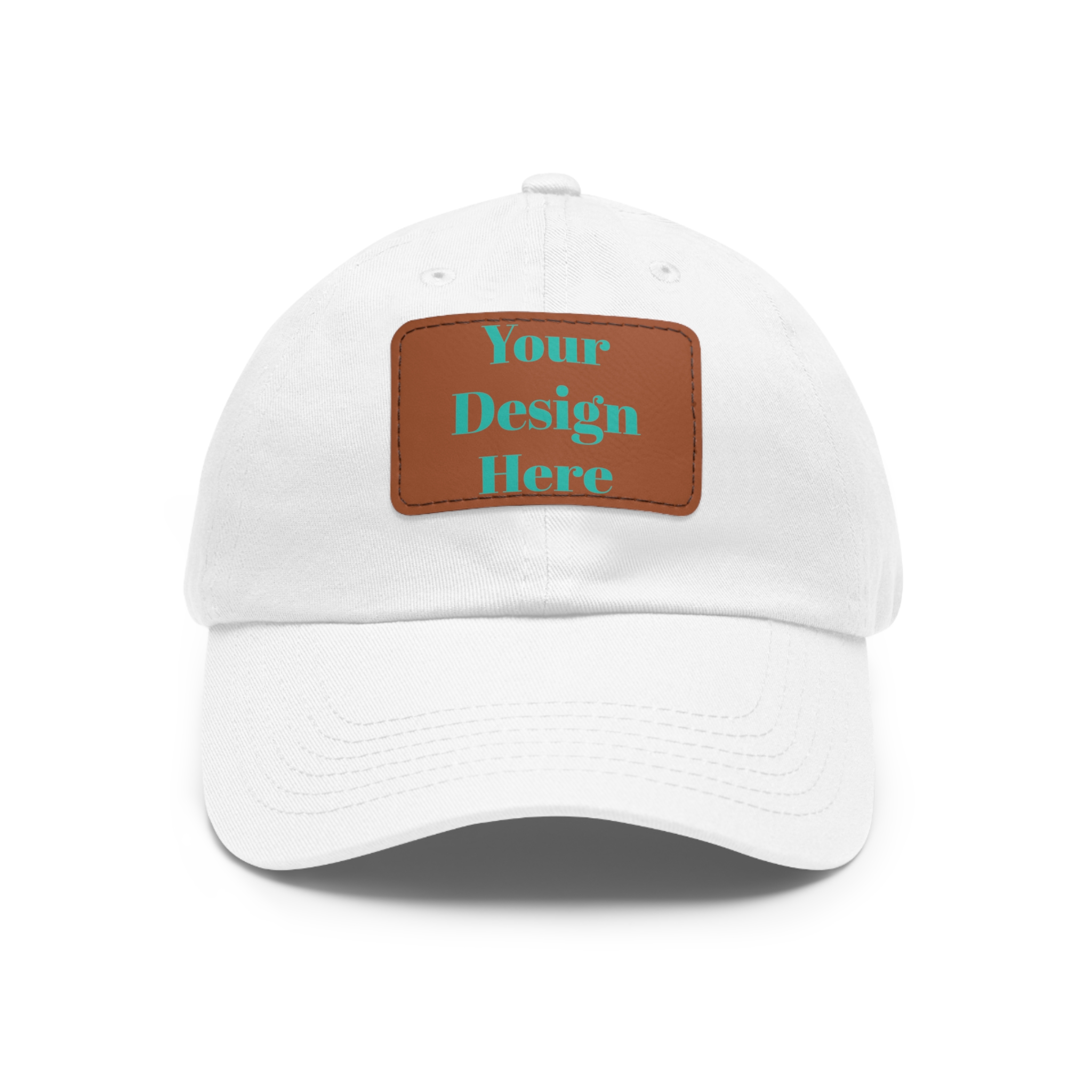 Personalized Leather Patch Dad Hat - Custom Gift for Father's Day, Everyday Style, Casual Accessory, Unique Dad Hats, Trendy Cap