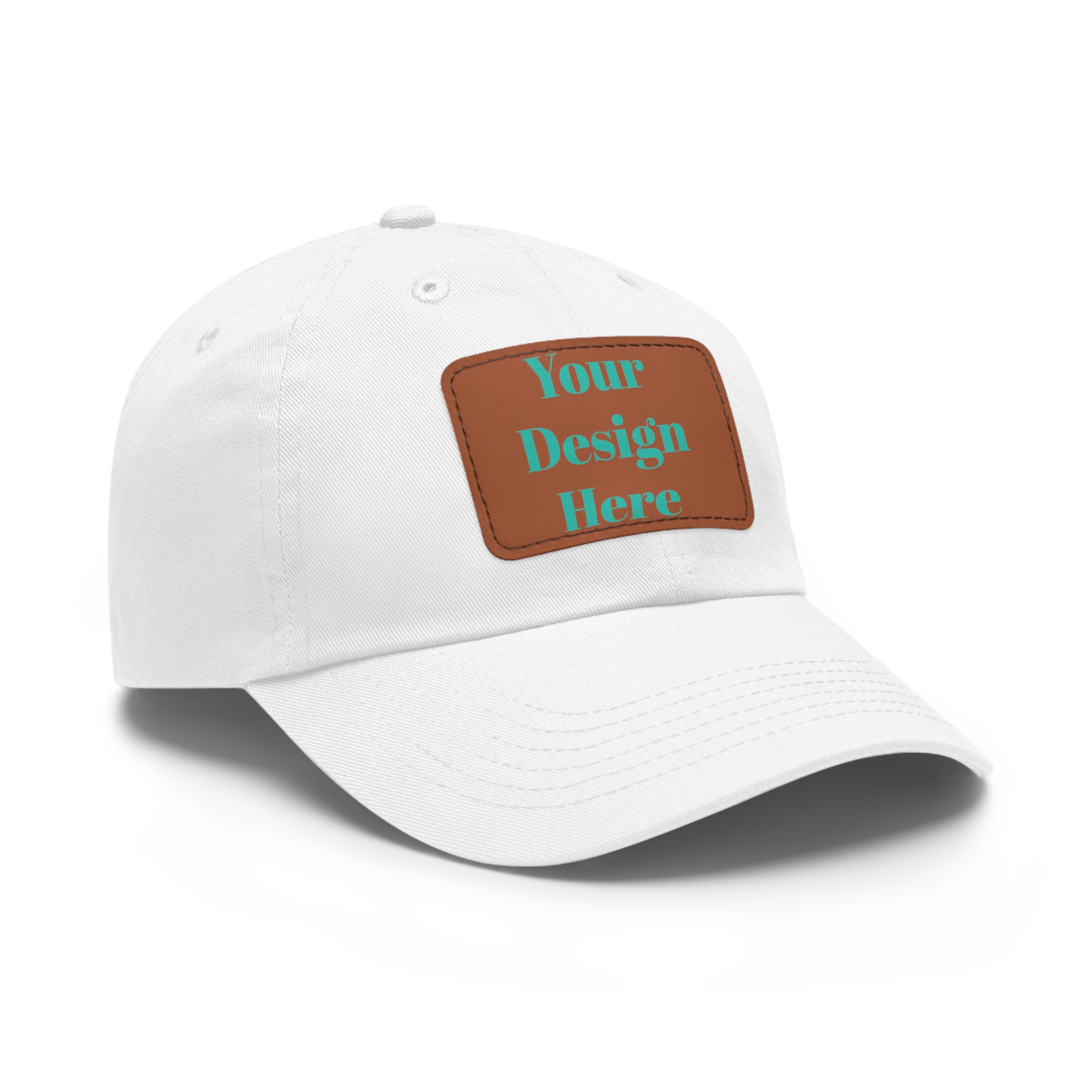 Personalized Leather Patch Dad Hat - Custom Gift for Father's Day, Everyday Style, Casual Accessory, Unique Dad Hats, Trendy Cap